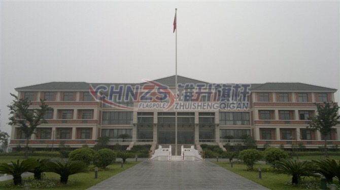 武警后期基地旗杆安装